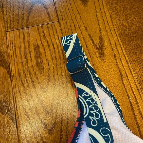 Bikini 2pc Lined Criss Cross top Floral adjustable bottoms Swimsuit NEW Size XL - Picture 8 of 12